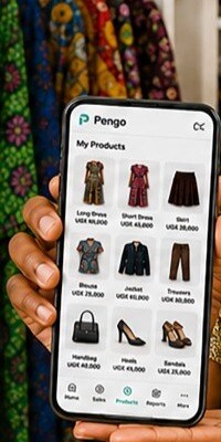 Pengo product catalog on a phone